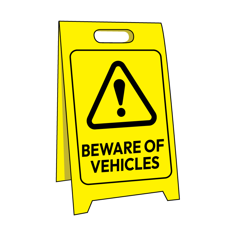 Max Global Products CS2005 Sign Stand, Beware Of Vehicles