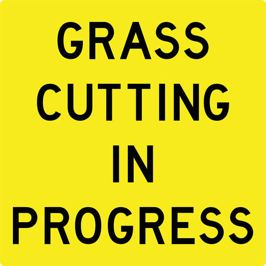 Max Global Products MM540 Grass Cutting In Progress, Multi Message Sign