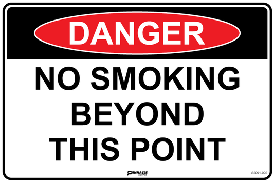 Max Global Products S2091 Danger No Smoking Beyond This Point Sign
