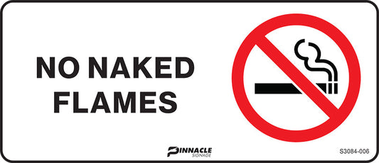 Max Global Products S3084 No Naked Flames Sign