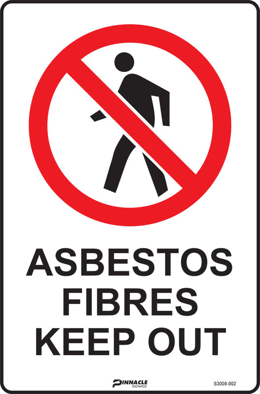 Max Global Products S3008 Asbestos Fibres Keep Out Sign
