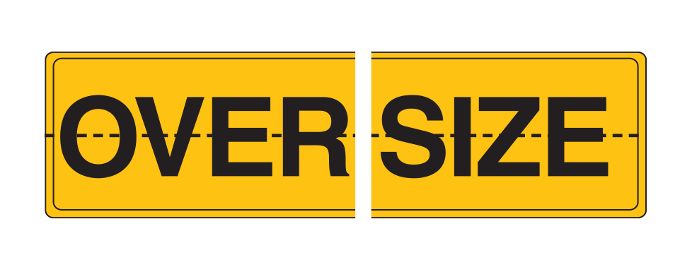 Max Global Products VS003 Oversize Sign, , Two Piece Hinged