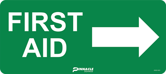 Max Global Products S5021 First Aid (Arrow to Right) Sign