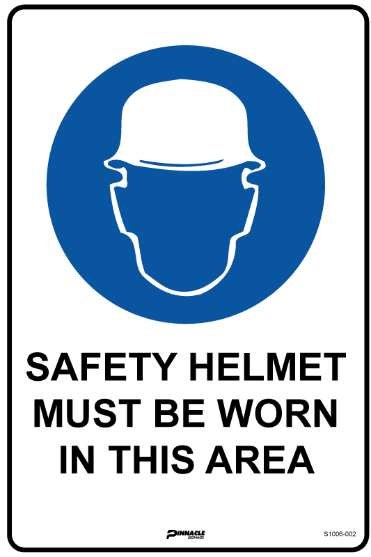 Max Global Products S1006 Safety Helmet Must Be Worn In This Area Sign