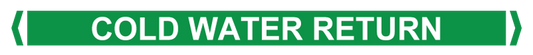 Max Global Products PM066 Pipe Markers, , Pack/10 - Cold Water Return (Green)