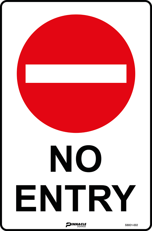 Max Global Products S8801 No Entry Sign