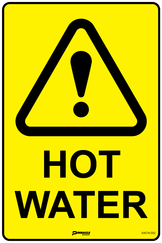 Max Global Products S4078 Hot Water Sign