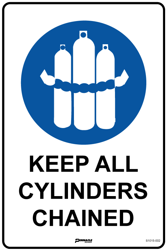 Max Global Products S1016 Keep All Cylinders Chained Sign