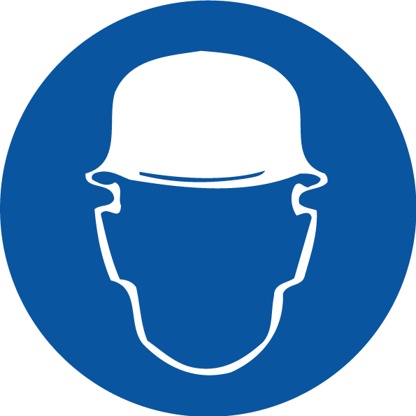 Max Global Products S1069 Hard Hat Pictogram, Disc Sign