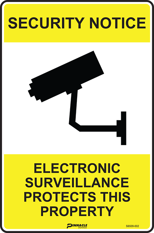 Max Global Products S6509 Security Notice Electronic Surveillance Protects This Property Sign