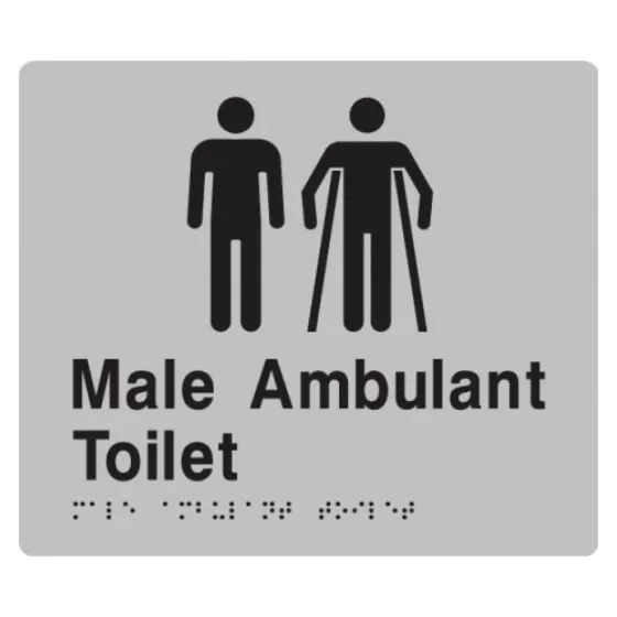 Max Global Products BS050 Sign, Male Toilet & Male Ambulant Toilet, , Blue/White PVC