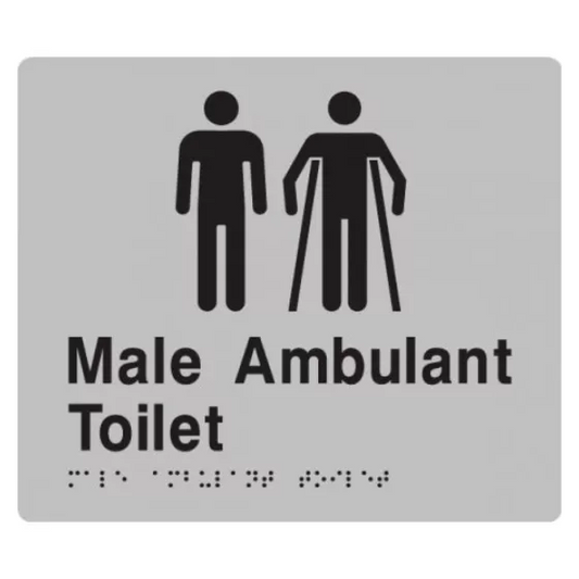 Max Global Products BS050 Sign, Male Toilet & Male Ambulant Toilet, , Blue/White PVC