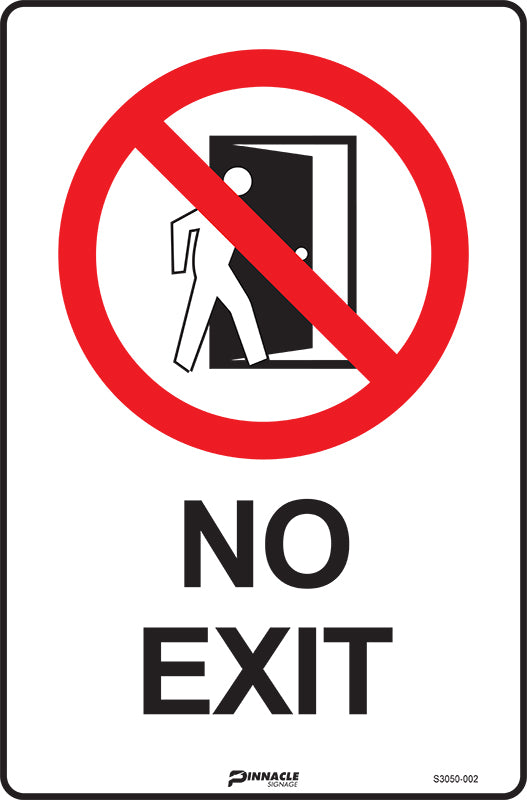 Max Global Products S3050 No Exit Sign