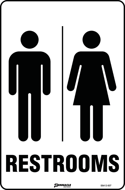 Max Global Products S6412 Restrooms Sign