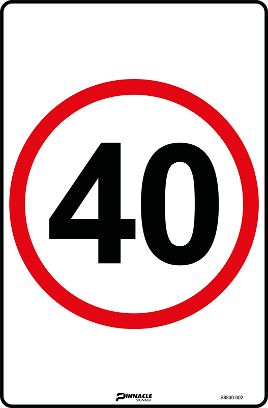 Max Global Products S8830 40km/h Roundel Sign