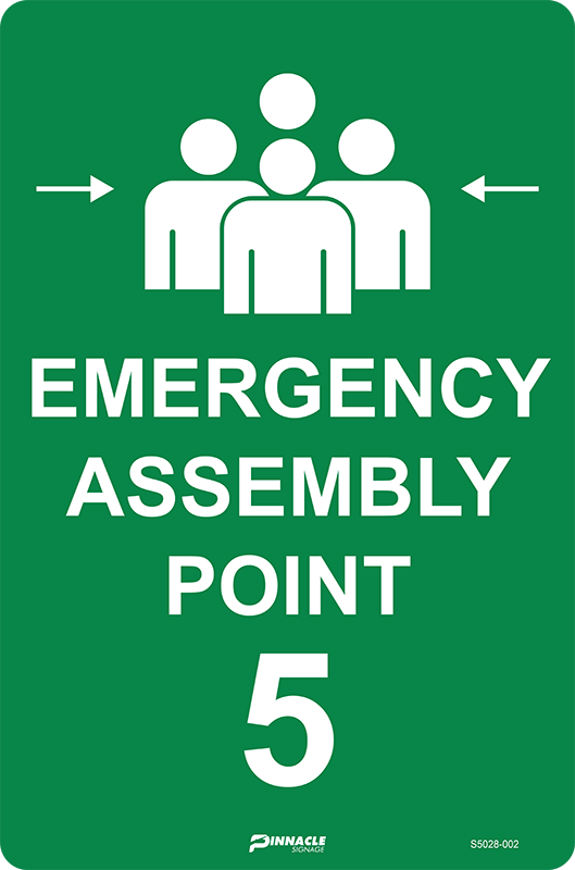 Max Global Products S5028 Emergency Assembly Point 5 Sign