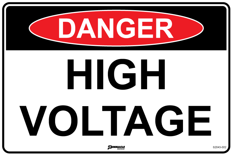 Max Global Products S2043 Danger High Voltage Sign