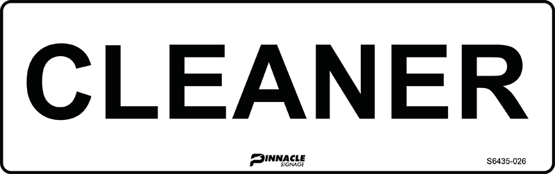 Max Global Products S6435 Cleaner Sign