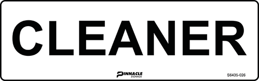 Max Global Products S6435 Cleaner Sign
