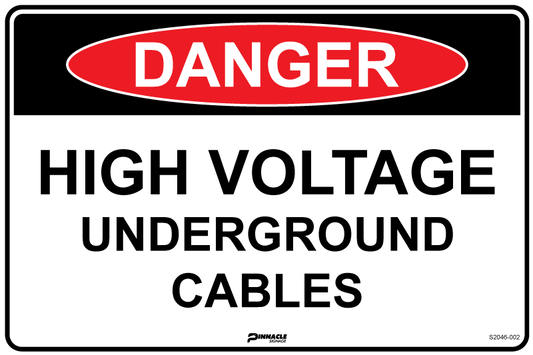Max Global Products S2046 Danger High Voltage Underground Cables Sign