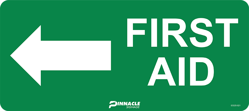 Max Global Products S5020 First Aid (Arrow to Left) Sign