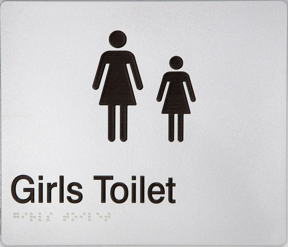 Max Global Products BS035 Sign, Girls Toilet, , Blue/White PVC