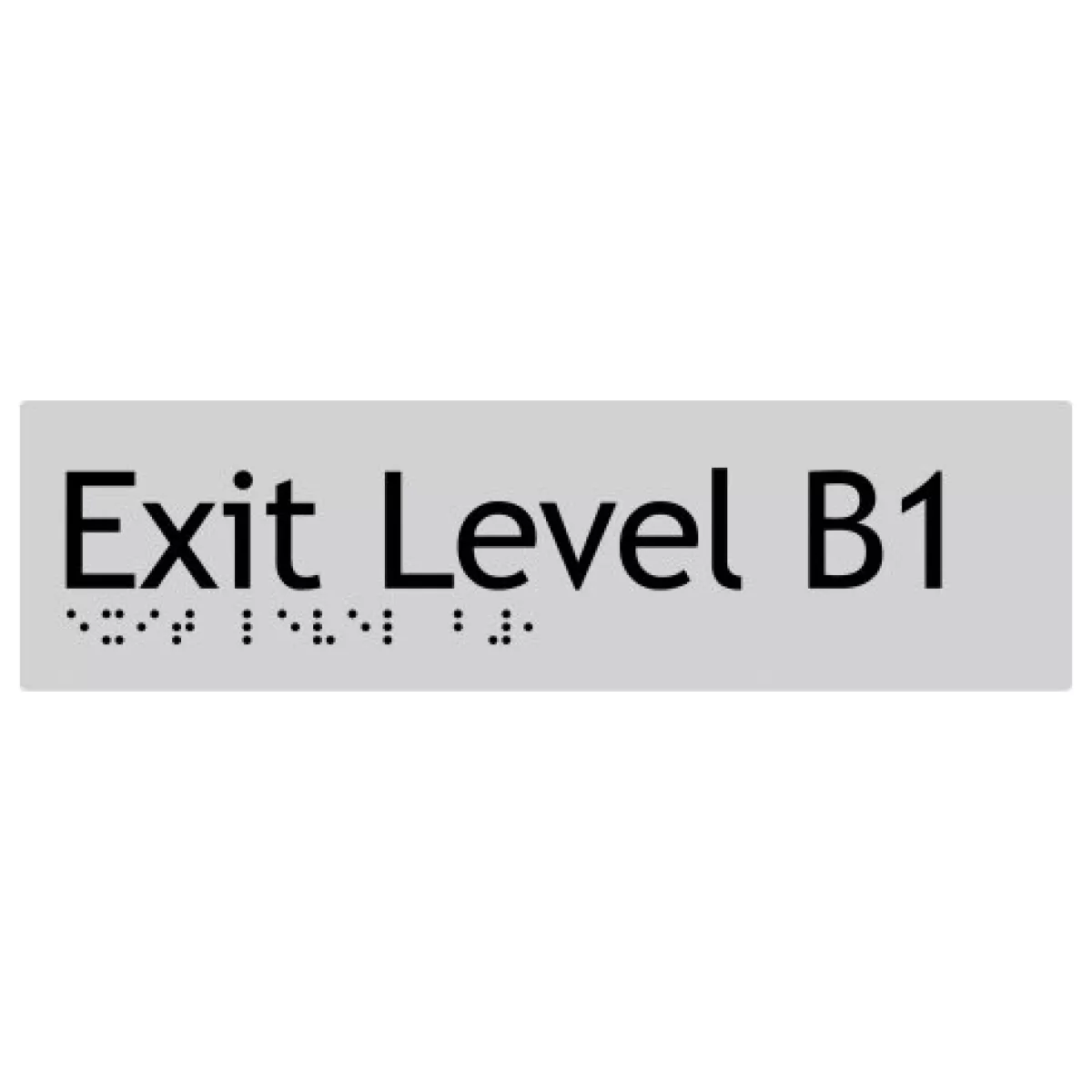 Max Global Products BS068 Sign, Exit Level Basement 1, , Silver/Black PVC