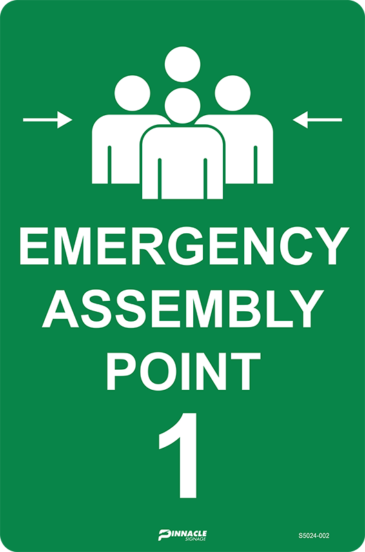 Max Global Products S5024 Emergency Assembly Point 1 Sign