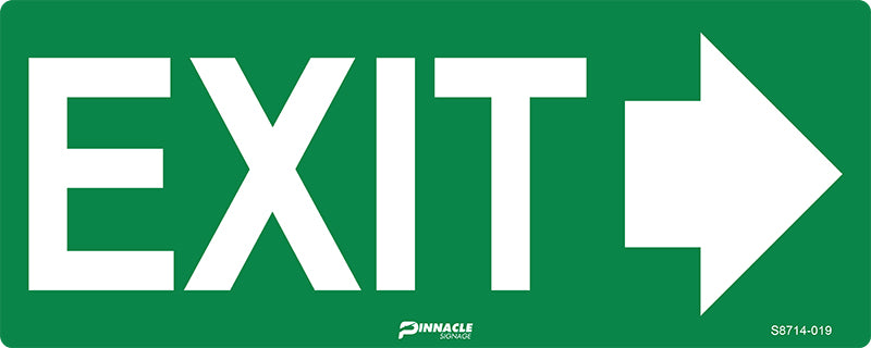Max Global Products S8714 Exit, Right Arrow, Luminous Sign