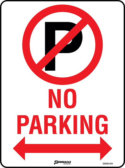 Max Global Products S8898 No Parking Symbol, Double Arrows Sign