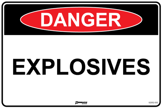 Max Global Products S2052 Danger Explosives Sign