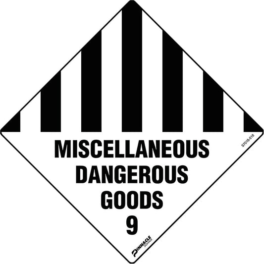 Max Global Products S7018 Miscellaneous Dangerous Goods 9 Sign