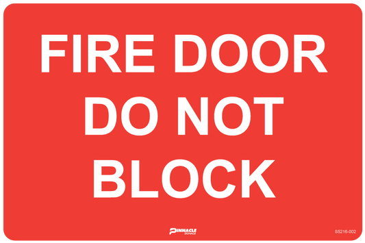 Max Global Products S5216 Fire Door Do Not Block Sign