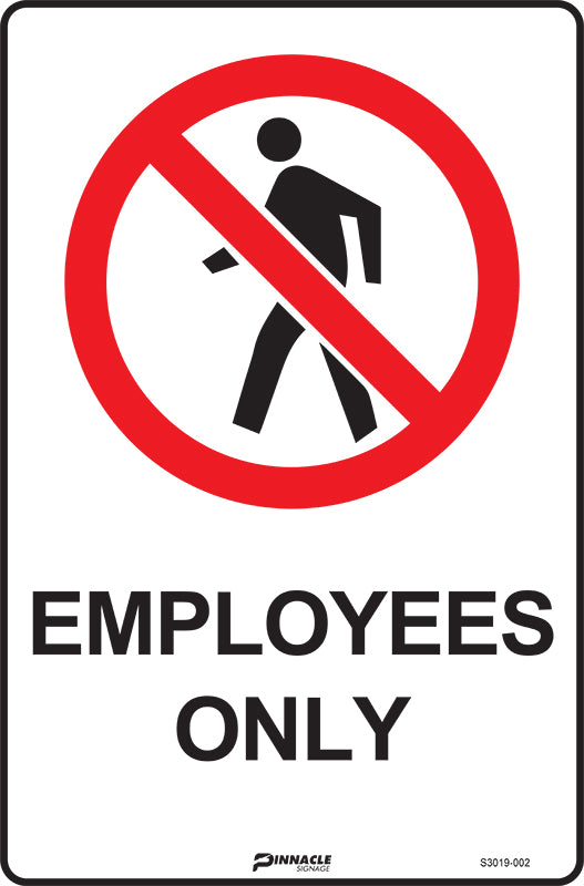 Max Global Products S3019 Employees Only Sign