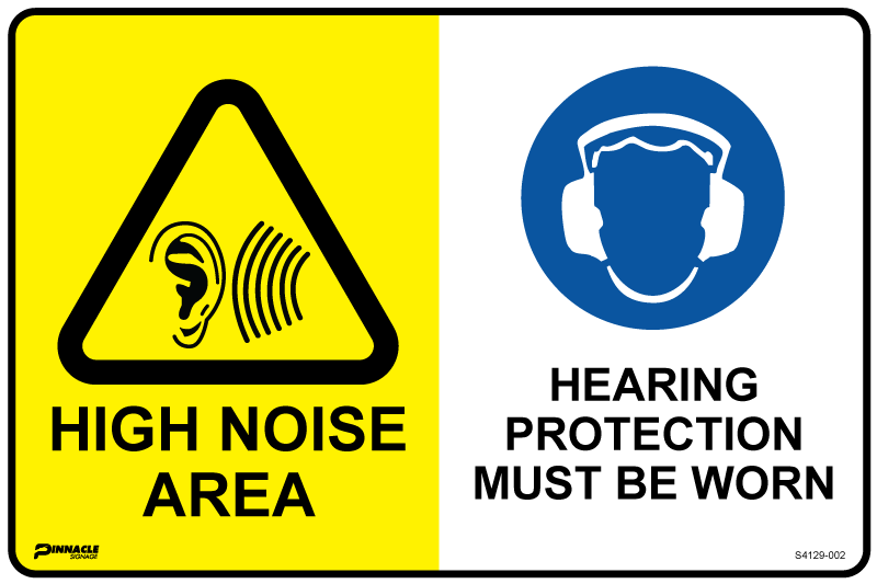 Max Global Products S4129 Multi Sign - High Noise Area/Hearing Protection Must Be Worn