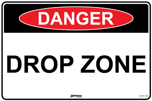 Max Global Products S2191 Danger Drop Zone Sign