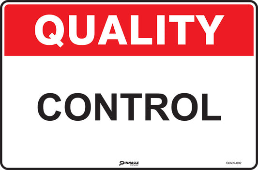 Max Global Products S6609 Quality Control Sign