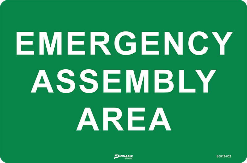 Max Global Products S5012 Emergency Assembly Area Sign