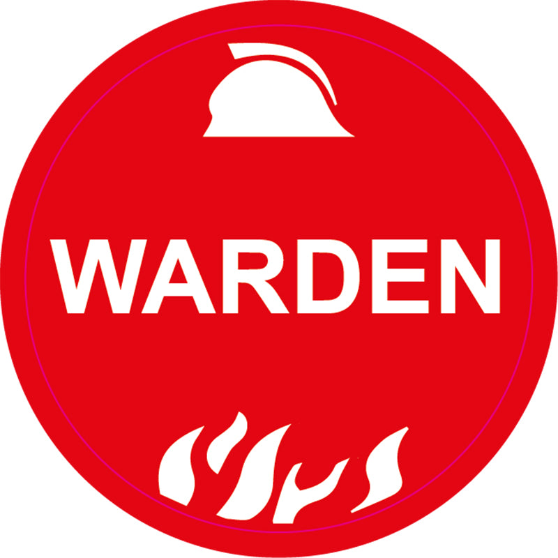 Max Global Products S9105 Warden, Round Hardhat Stickers, Pack/12 Sign