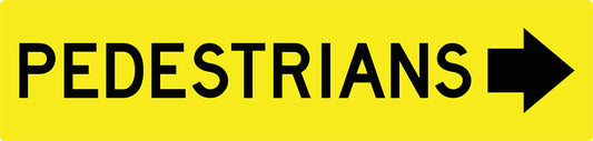 Max Global Products MM010 Pedestrians (Right Arrow), Multi Message Sign