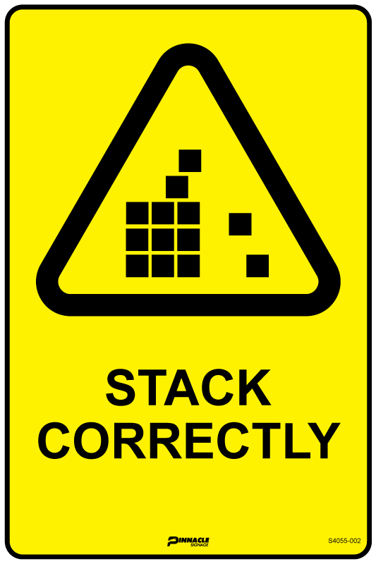 Max Global Products S4055 Stack Correctly Sign