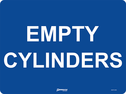 Max Global Products S6375 Empty Cylinders Sign