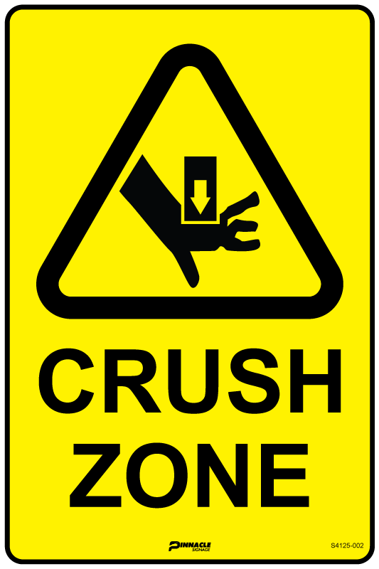 Max Global Products S4125 Crush Zone Sign