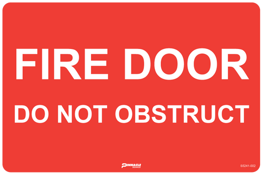 Max Global Products S5241 Fire Door Do Not Obstruct Sign