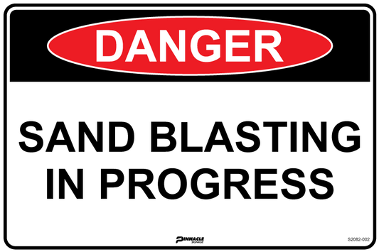 Max Global Products S2082 Danger Sand Blasting In Progress Sign