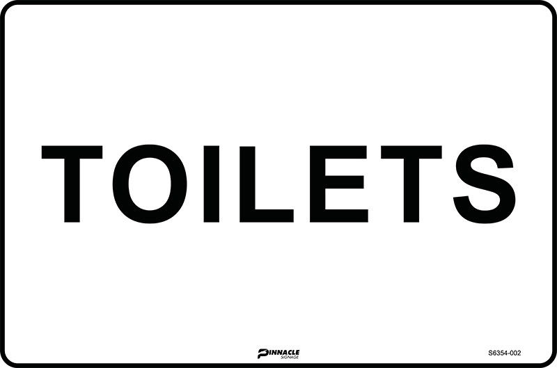 Max Global Products S6354 Toilets Sign
