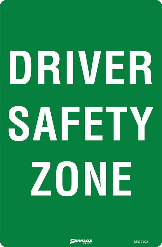 Max Global Products S8932 Driver Safety Zone Sign