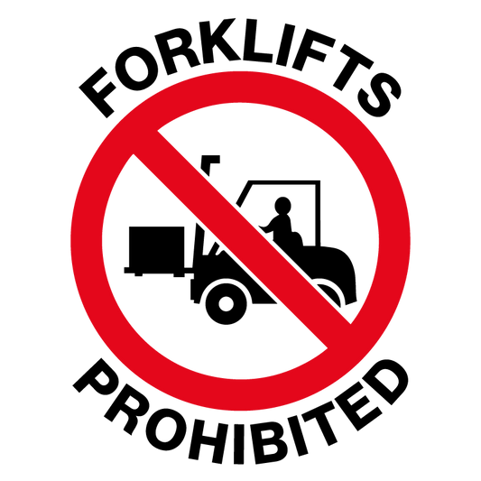 Max Global Products F1051-046 Floor Graphics, , Anti-Slip, Forklifts Prohibited, Round Sign