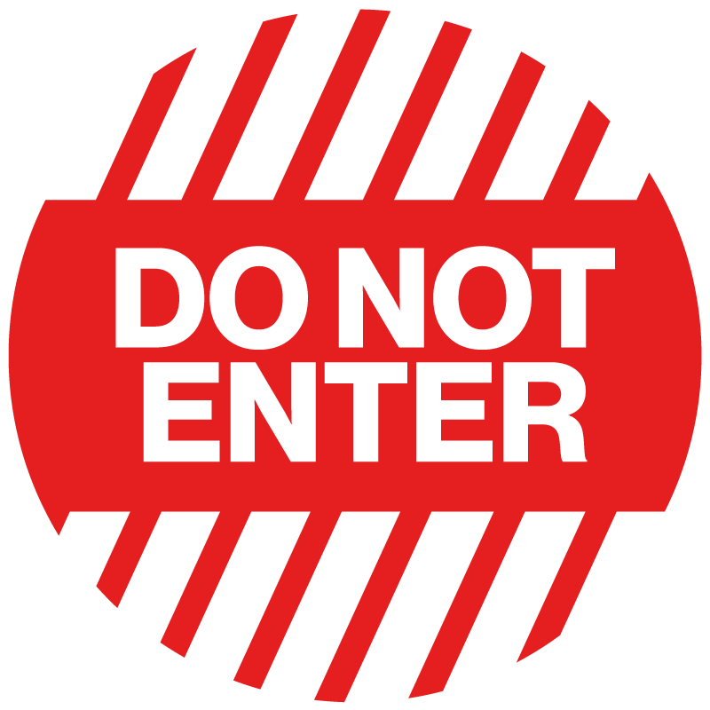 Max Global Products F1181-046 Floor Graphics, , Anti-Slip, Do Not Enter, Round Sign
