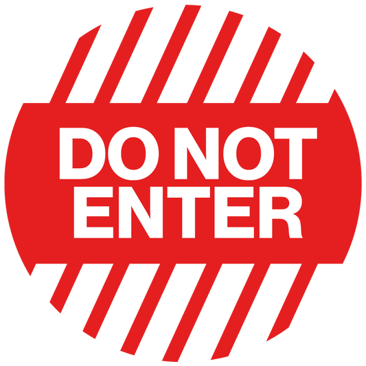 Max Global Products F1181-046 Floor Graphics, , Anti-Slip, Do Not Enter, Round Sign